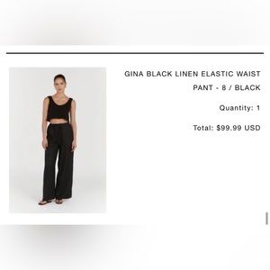 DISSH black linens pants never worn